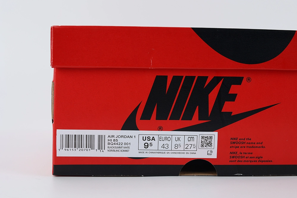 Air Jordan 1 Retro High ’85 OG ‘Black White’ Quality Reps BQ4422-001 - Image 6