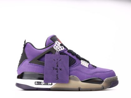 Travis Scott x Air Jordan 4 Retro 'Purple Suede - Black Midsole' Replica 766296 LN4