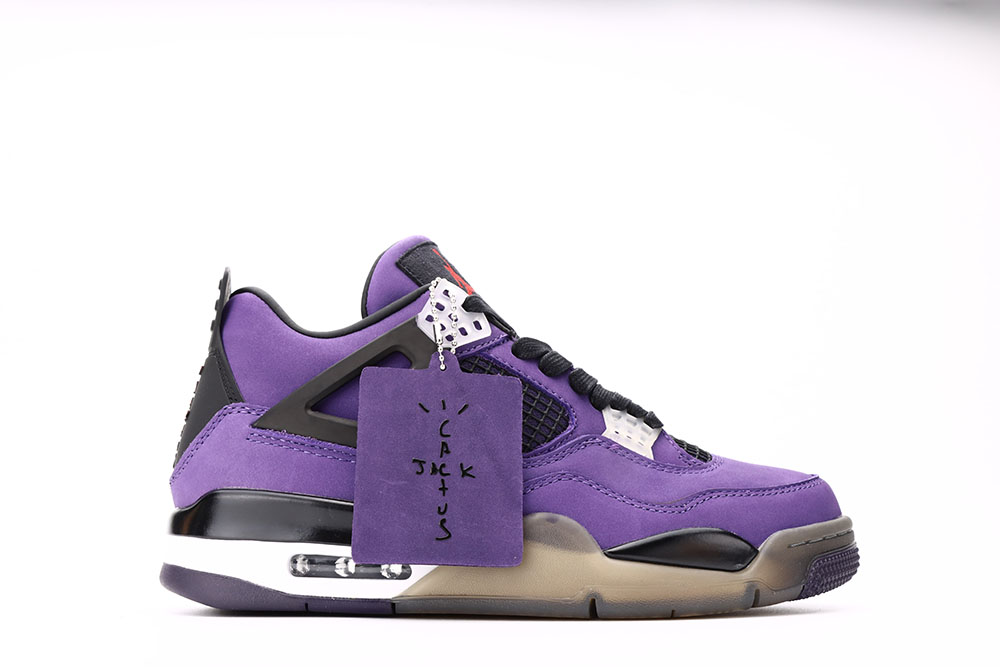 Travis Scott x Air Jordan 4 Retro 'Purple Suede - Black Midsole' Replica 766296 LN4