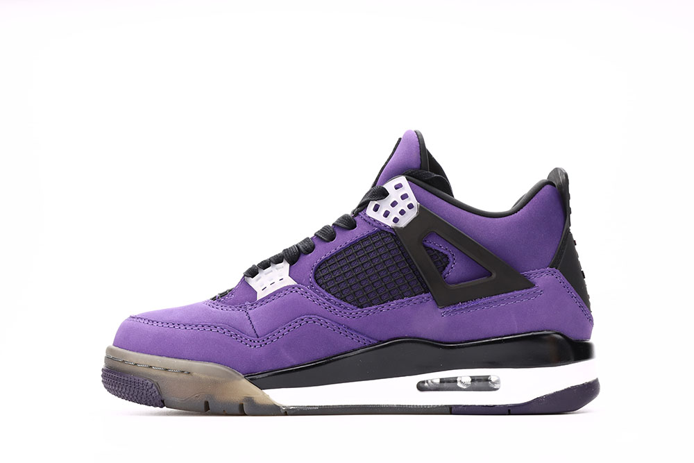 Travis Scott x Air Jordan 4 Retro 'Purple Suede - Black Midsole' Replica 766296 LN4 - Image 2