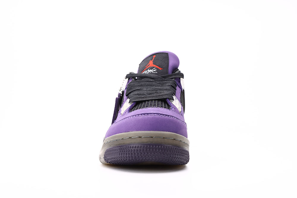 Travis Scott x Air Jordan 4 Retro 'Purple Suede - Black Midsole' Replica 766296 LN4 - Image 3