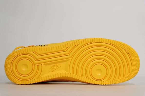 Nike Air Force 1 Low Off-White ICA University Gold Replica DD1876-700 - Image 3