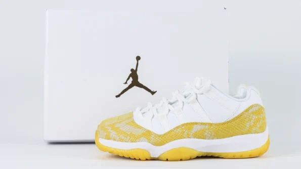 Air Jordan 11 Low ‘Yellow Snakeskin’ Reps AH7860 107 - Image 2