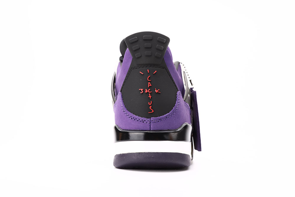 Travis Scott x Air Jordan 4 Retro 'Purple Suede - Black Midsole' Replica 766296 LN4 - Image 4