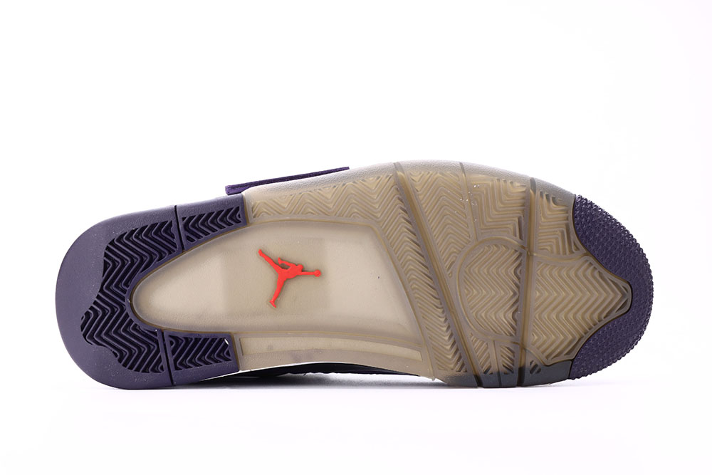 Travis Scott x Air Jordan 4 Retro 'Purple Suede - Black Midsole' Replica 766296 LN4 - Image 5