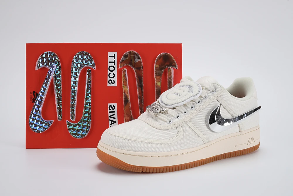 Nike Air Force 1 Low Travis Scott Sail Replica AQ4211-101 - Image 2