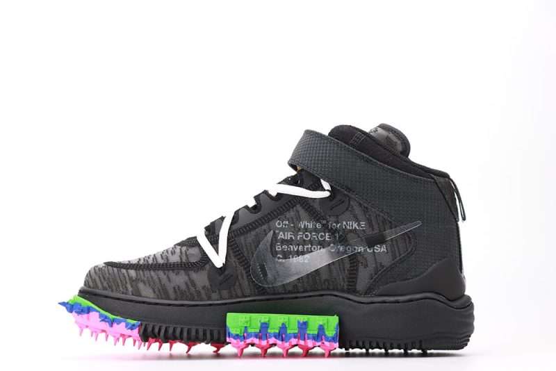 Off-White X Nike Air Force 1 Mid Black Quality Replica DO6290-001 - Image 3