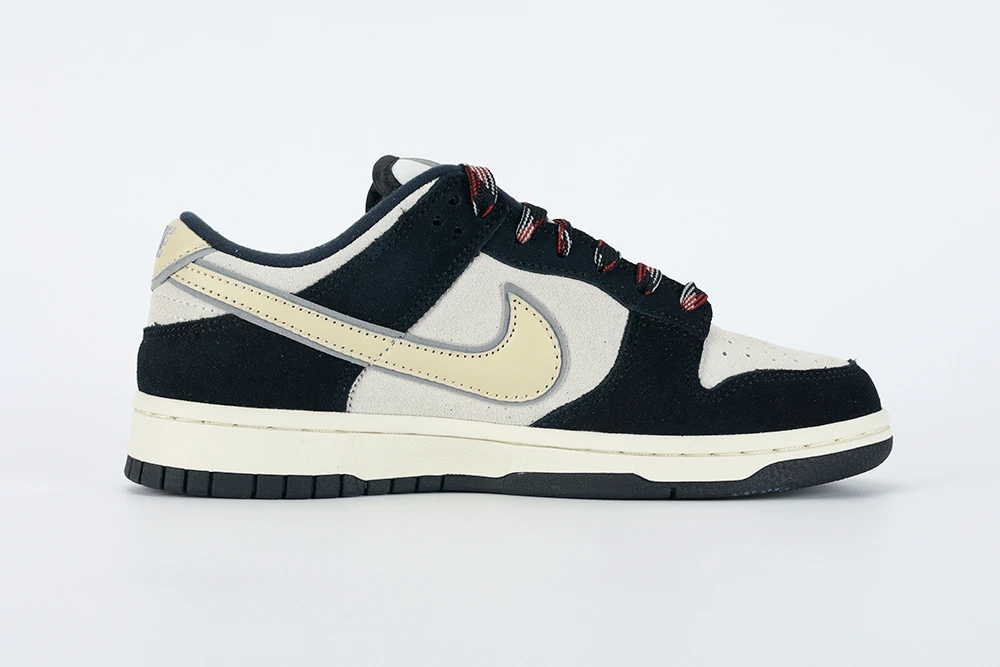 Nike Dunk Low LX Black Suede Team Gold Replica DV3054-001 - Image 2