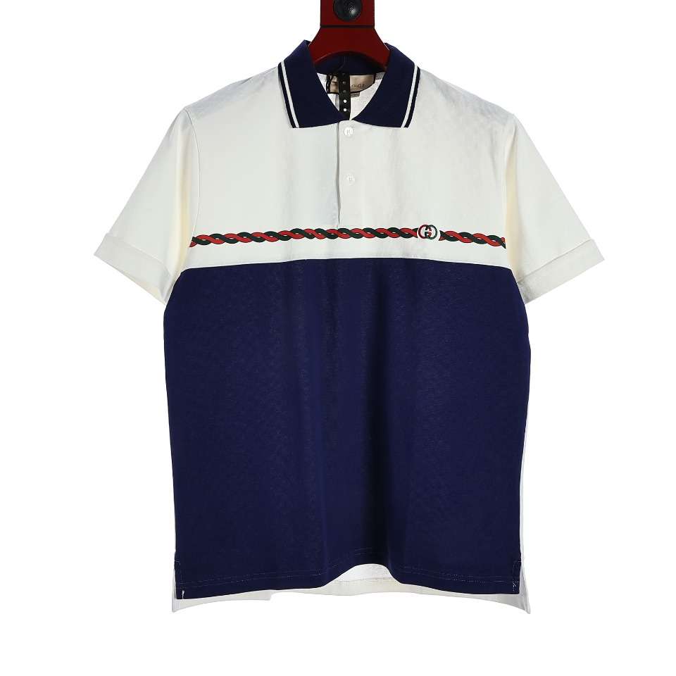 YESKICKS Gucci Color Blocked Polo Shirt for Unisex