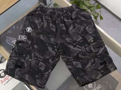 YESKICKS Bape Street Style Short Pant for Unisex Black And Camouflage