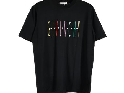 YESKICKS Givenchy Colorful Letters Logo Print For Unisex Black And Gray