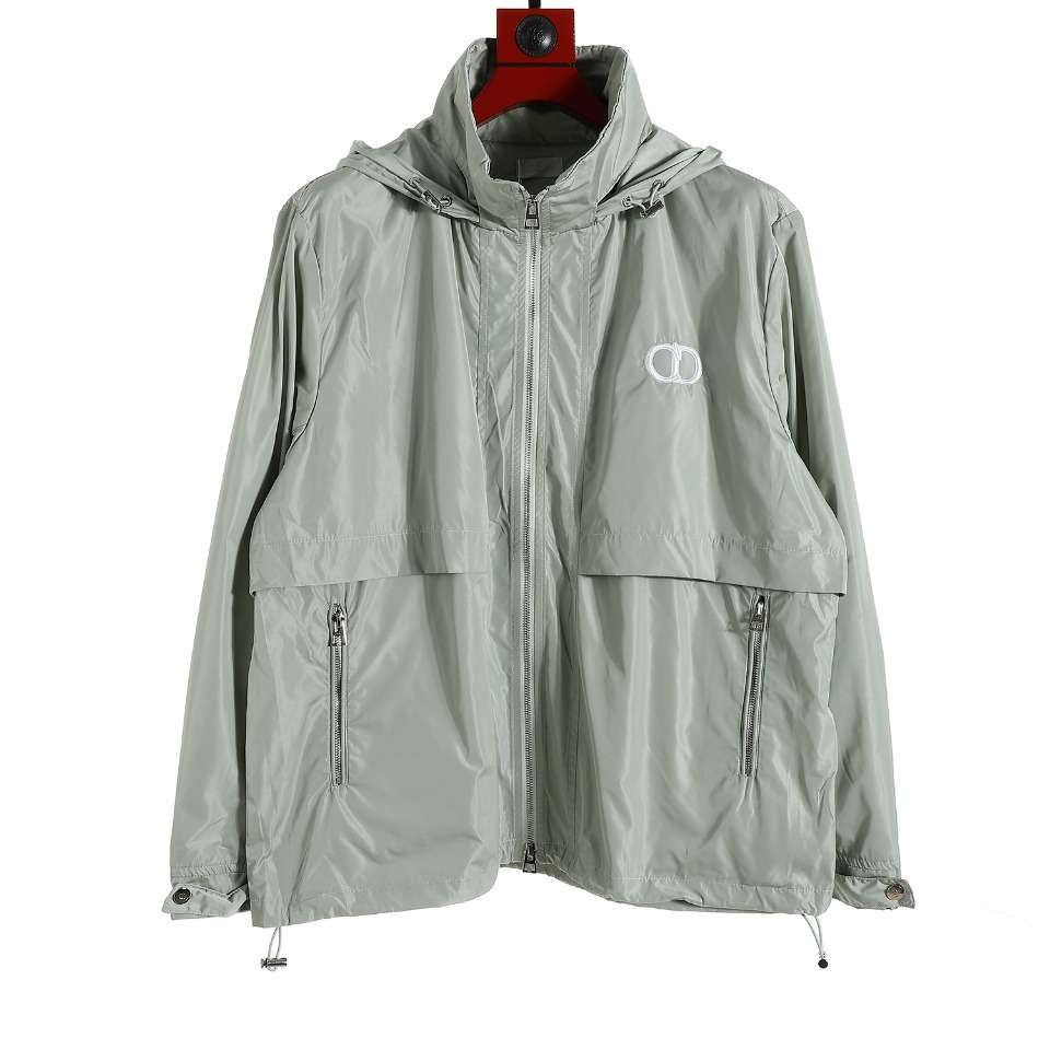 YESKICKS DIOR Embroidered Zip-front Windbreaker Jacket for Unisex