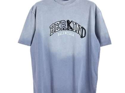YESKICKS Balenciaga Bekind Logo Letter Print Fade Color T-shirt for Unisex