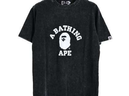 YESKICKS Bape Logo Letter Print T-Shirt for Unisex Black And Blue