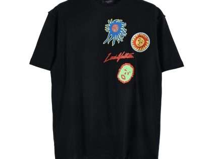 YESKICKS Louis Vuitton Sunflower Pattern Print T-Shirt For Unisex Black And White
