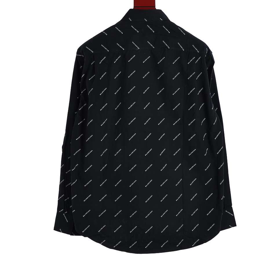 YESKICKS Balenciaga Monogram Logo Letter Print Long-Sleeved Shirt for Unisex - Image 2