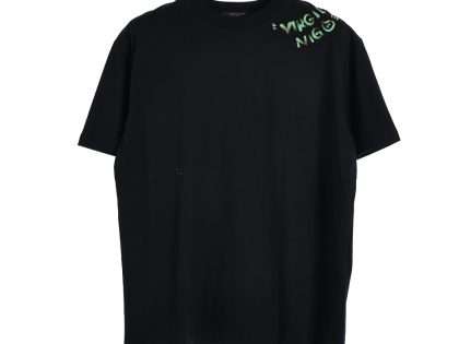 YESKICKS Louis Vuitton Hand Painted Duck on Back T-Shirt For Unisex Black And White