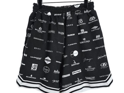 YESKICKS Balenciaga Monogram Logo Casual Shorts Pants for Men
