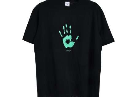 YESKICKS Noah Fly Front Fluorescent Palm Print Short Sleeve T-Shirt for Unisex