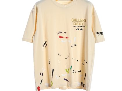 YESKICKS Gallery Dept Short Sleeve T-Shirt with Old Washed Sailor's Graffiti Printing For Unisex