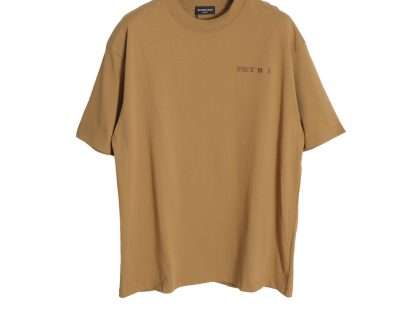 YESKICKS Balenciaga Reverse Letter Embroidery Round Neck Short Sleeve T-Shirt for Unisex