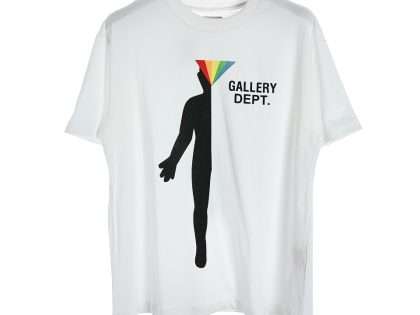 YESKICKS Gallery Dept Rainbow Half Portrait Printed Round Neck Short Sleeve T-Shirt  For Unisex