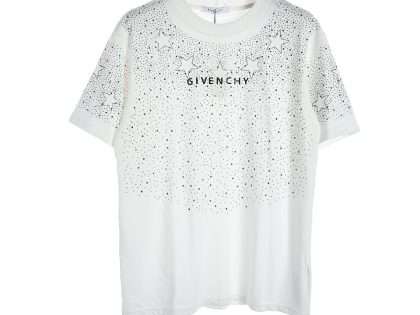 YESKICKS Givenchy Pentagram Printed Short Sleeve T-Shirt For Unisex Black And White