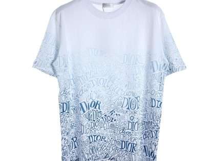 YESKICKS Dior Monogram Front And Back Graphic Print T-Shirt For Unisex Black And White