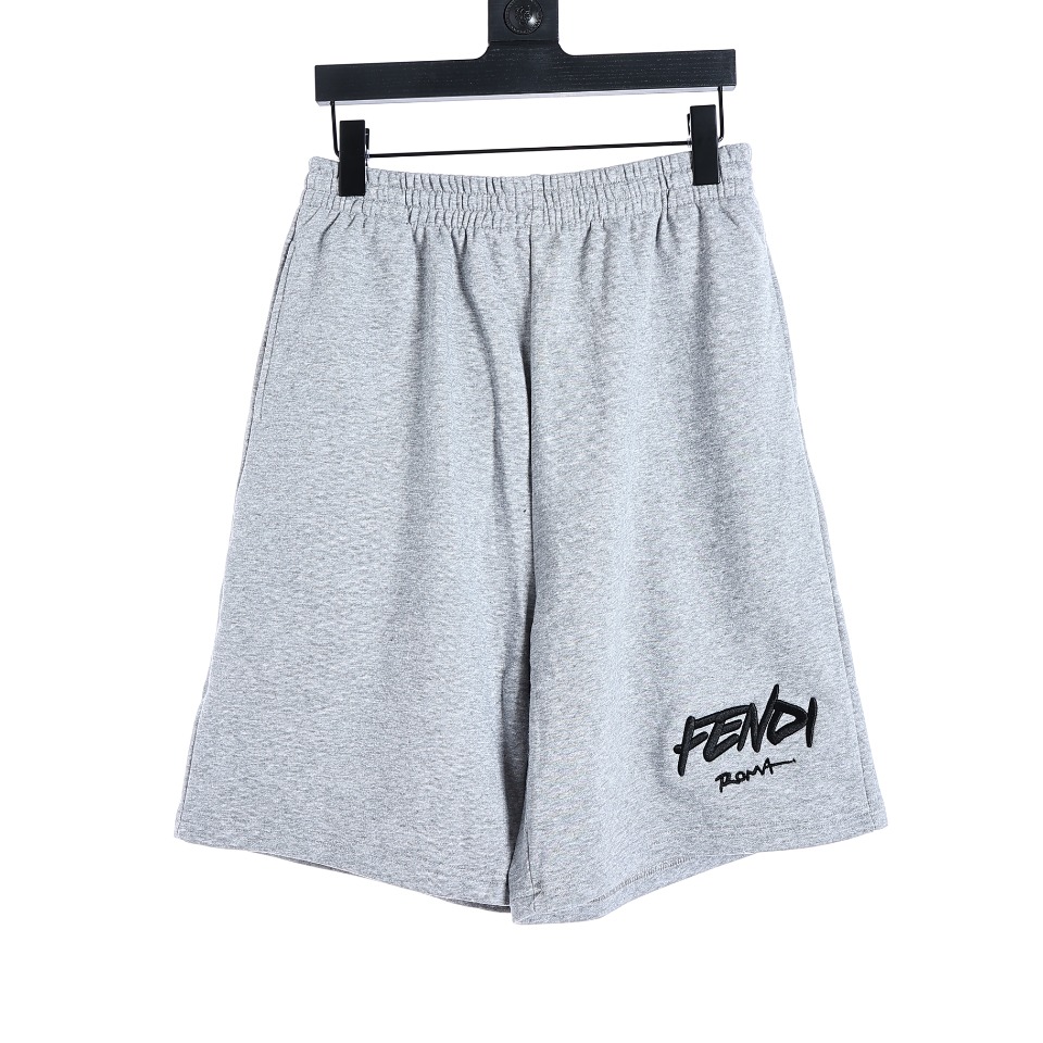 YESKICKS Fendi Embroidered Letter Shorts Pants for Unisex