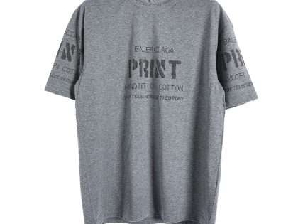 YESKICKS Balenciaga Pixel Letter Printed Washed Damage T-Shirt For Unisex