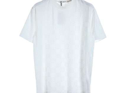 YESKICKS Givenchy Monogram Printed Jacquard Logo T-Shirt For Unisex Black And White