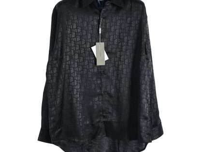 YESKICKS Dior Silk Openwork Jacquard Old Flower Long-Sleeved Shirt For Unisex