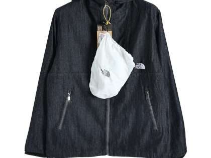 YESKICKS The North Face Denim Jacket Coat For Unisex Black And Denim Blue