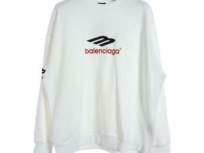 YESKICKS Balenciaga Sweatshirt With Large Silhouette And Round Neck For Unisex Black And White
