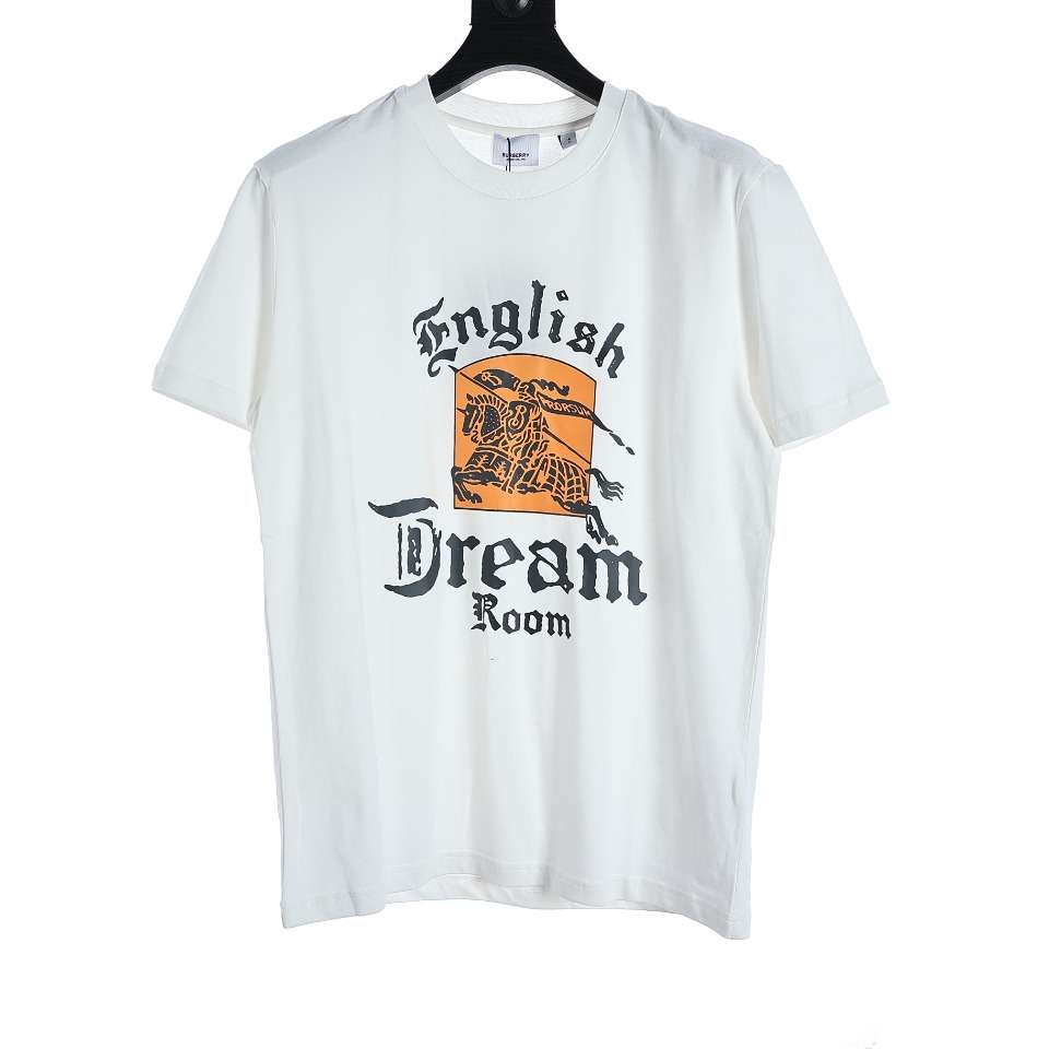 YESKICKS Burberry Equestrian Rider Show Print T-Shirt For Unisex Black And White