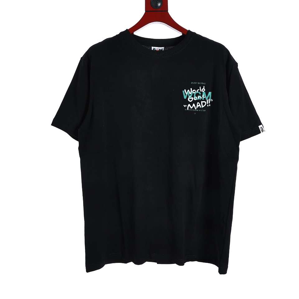 YESKICKS Bape Chest Graffiti Letter For Unisex Black And White