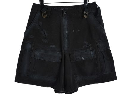 YESKICKS Balenciaga Washed Workwear Pocket Shorts Pants For Unisex