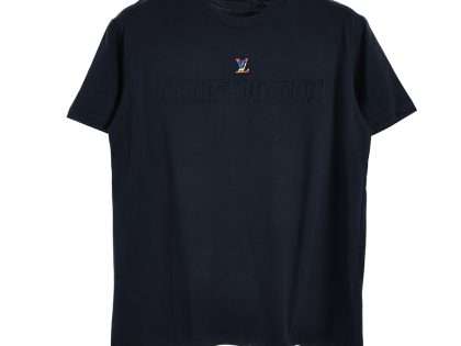 YESKICKS Louis Vuitton Letter Embossed T-Shirt For Unisex Green And Gray