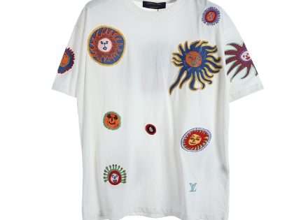 YESKICKS Louis Vuitton Sunfish Embroidery Couple T-Shirt For Unisex