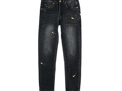 YESKICKS Fendi Little Monster Embroidered Denim Trousers For Unisex