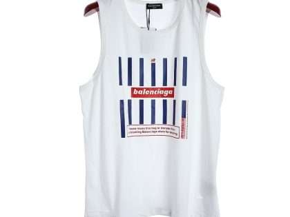 YESKICKS Balenciaga Barcode Raglan Tank Top For Unisex Gray And White