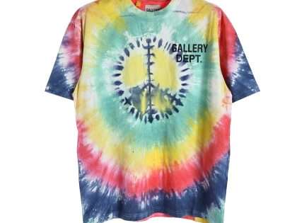 YESKICKS Gallery Dept Colorful Tie-Dye Printed T-Shirt with Big Letters at Back For Unisex
