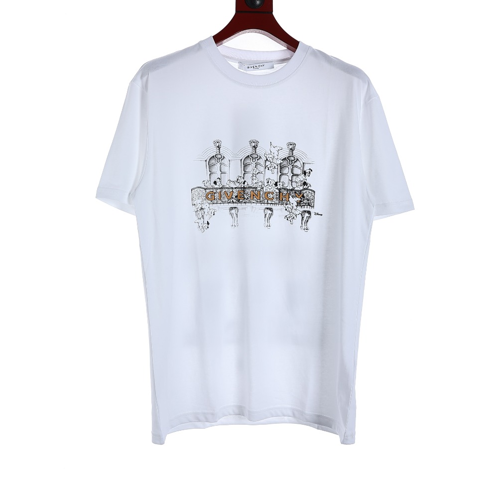 YESKICKS Givenchy Dalmatian Print T-Shirt For Unisex