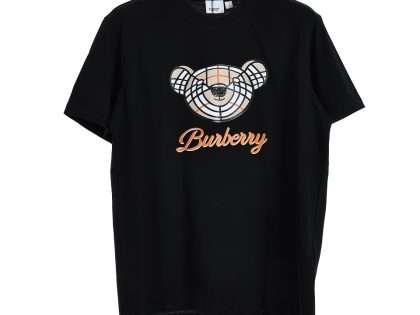 YESKICKS Burberry Bumpy Bear Print T-Shirt For Unisex Black And White
