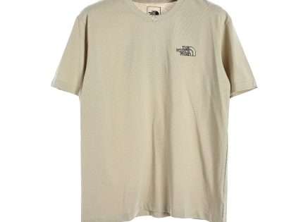 YESKICKS The North Face Letter Print T-Shirt For Unisex Black And Apricot