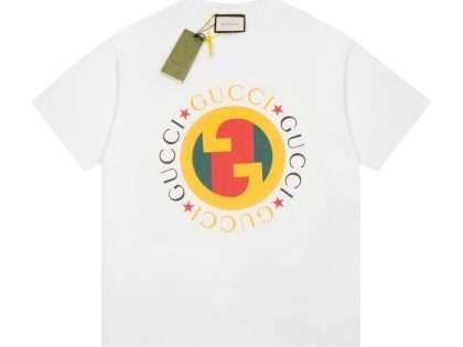 YESKICKS Gucci Color Clash Logo Print T-Shirt for Unisex