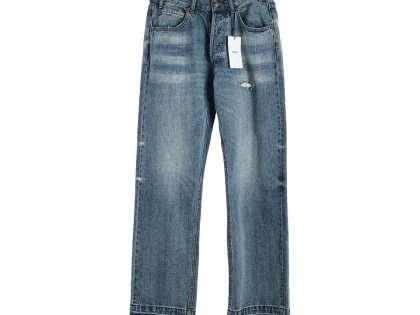 YESKICKS Celine Washed And Slashed Denim Jeans For Unisex