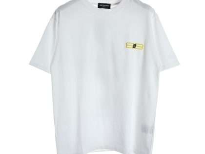 YESKICKS Balenciaga BB Embroidered Back Hand Painted Graffiti Print Short Sleeve T-Shirt For Unisex