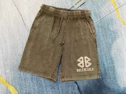 YESKICKS Balenciaga Street Style Jeans Short Jeans for Unisex Black White And Apricot