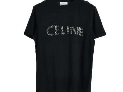 YESKICKS Celine Pin Logo Short Sleeve T-Shirt For Unisex